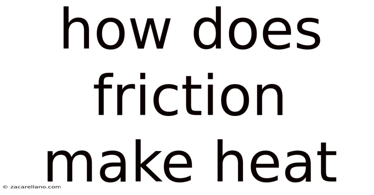 How Does Friction Make Heat