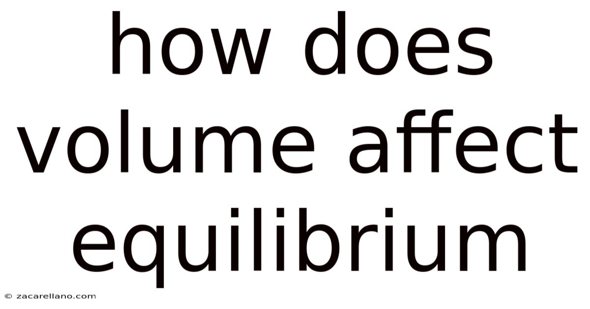How Does Volume Affect Equilibrium