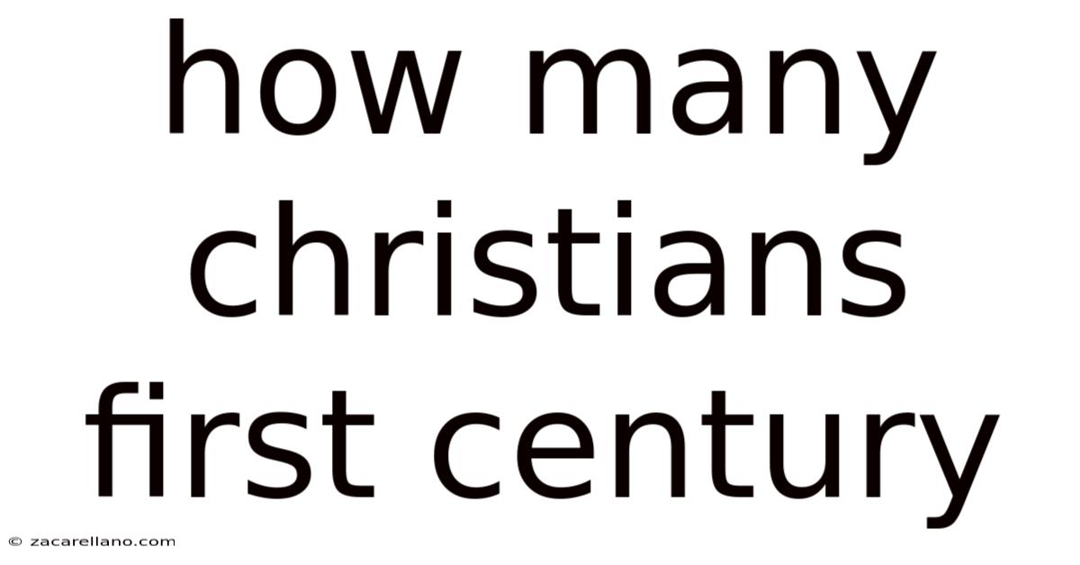 How Many Christians First Century