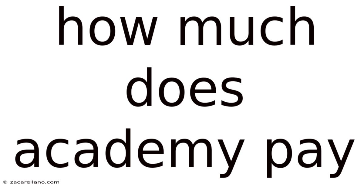 How Much Does Academy Pay