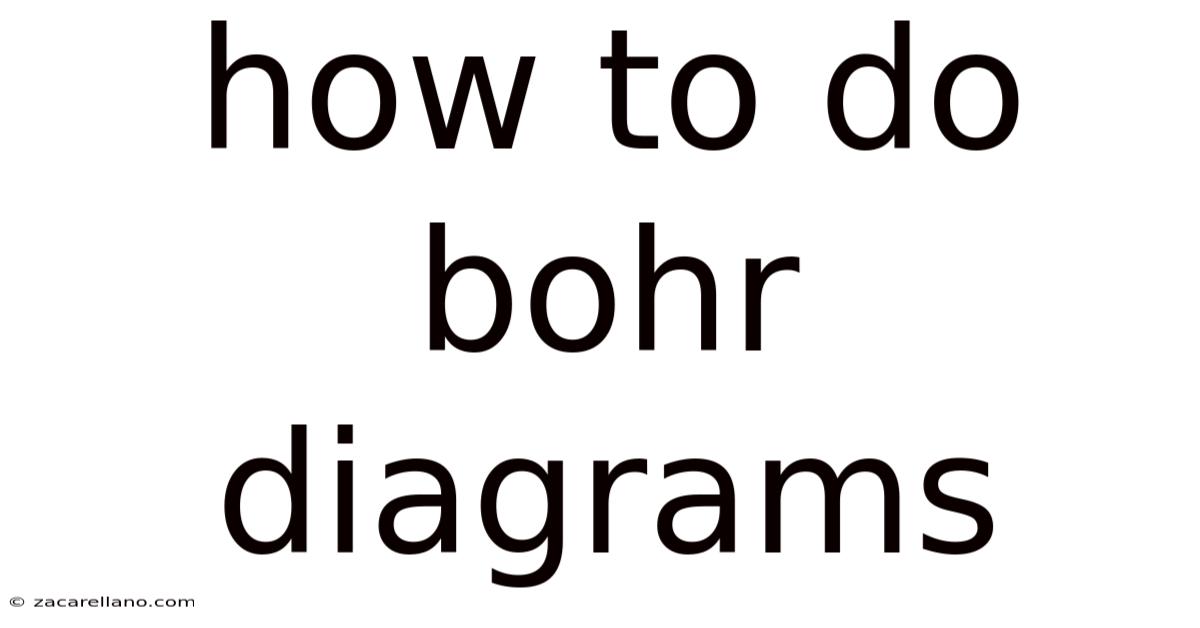 How To Do Bohr Diagrams