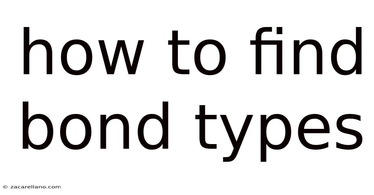 How To Find Bond Types