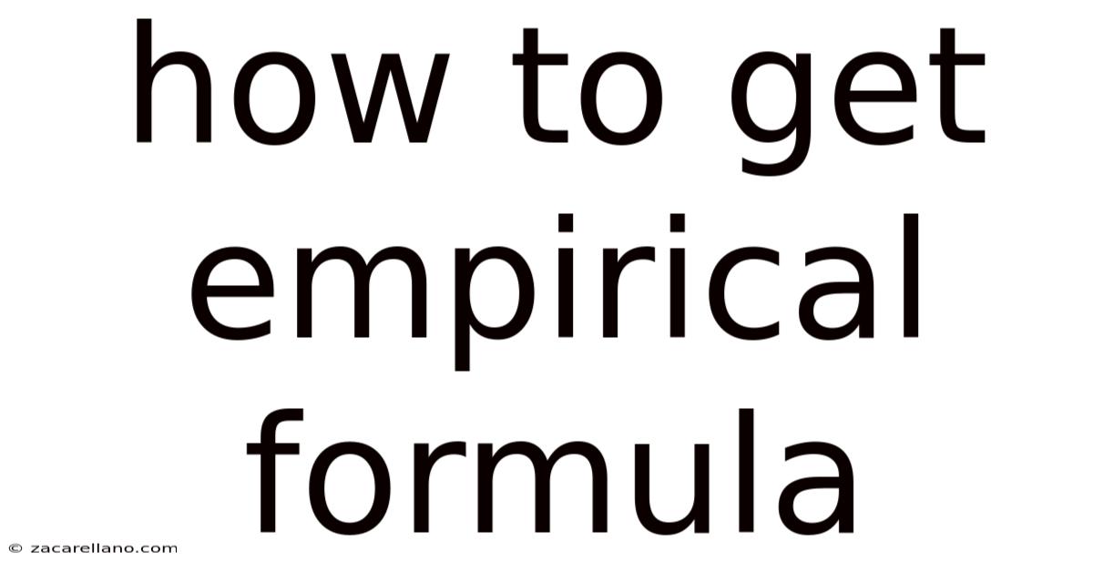 How To Get Empirical Formula