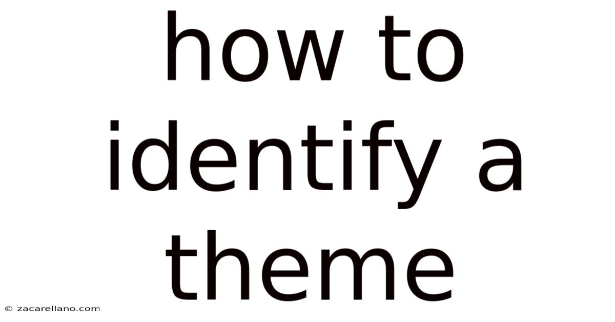 How To Identify A Theme