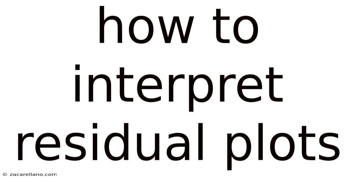How To Interpret Residual Plots