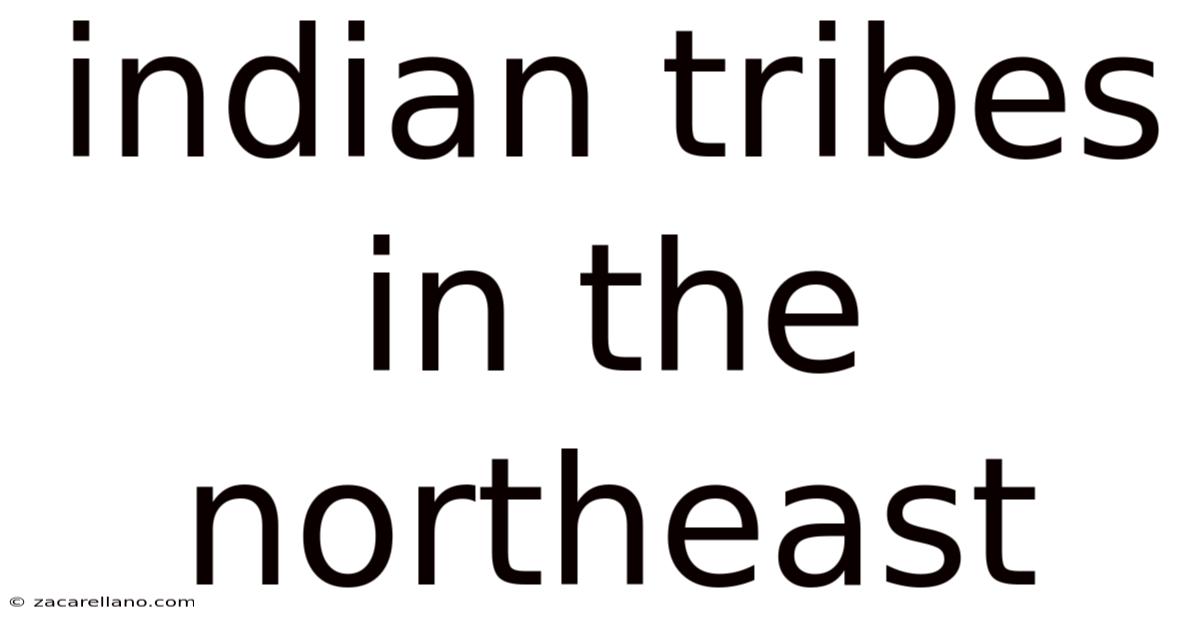 Indian Tribes In The Northeast