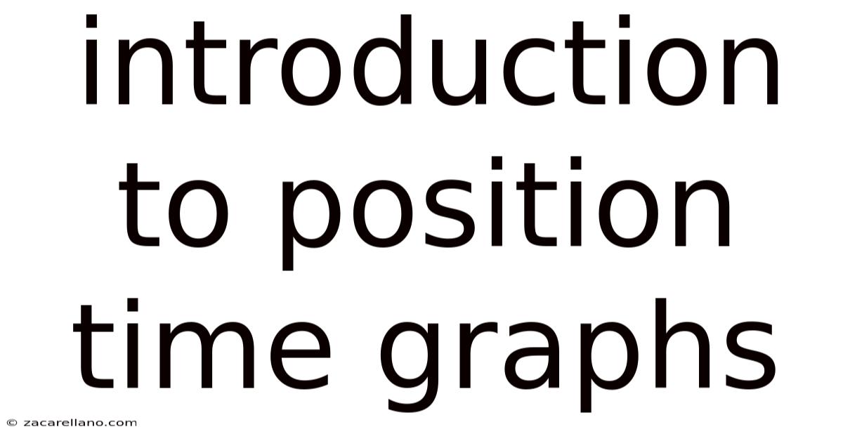 Introduction To Position Time Graphs
