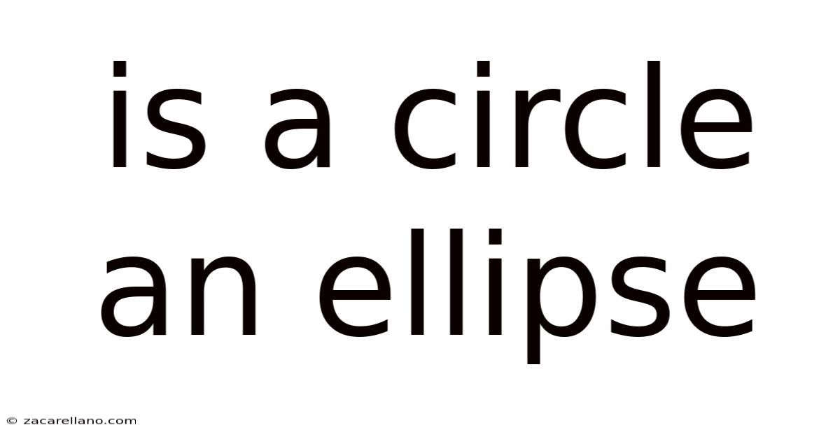 Is A Circle An Ellipse