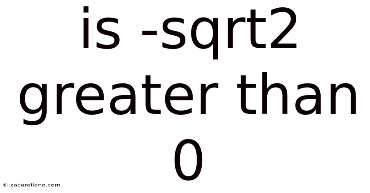 Is -sqrt2 Greater Than 0