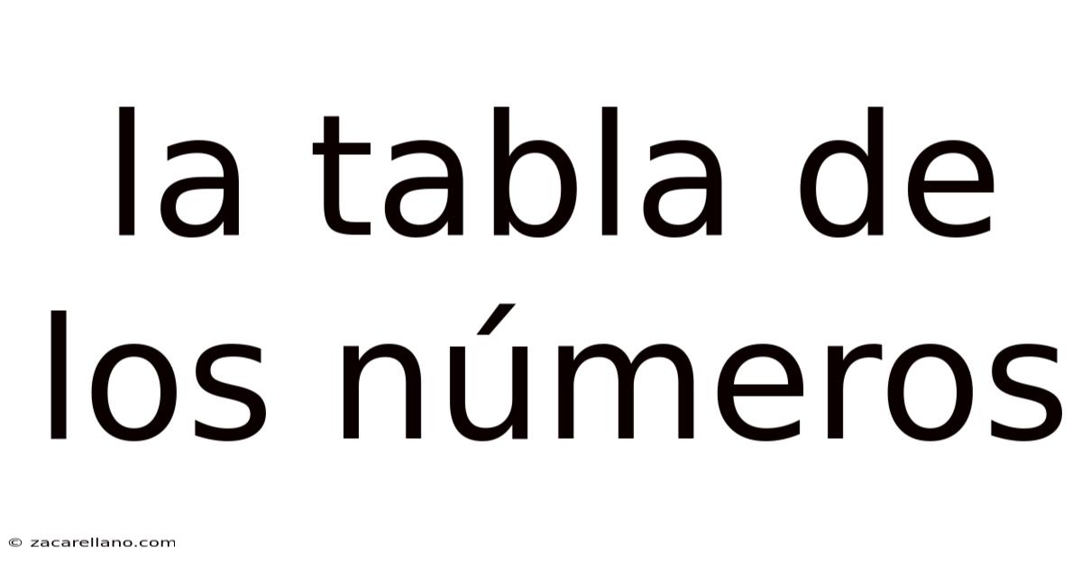 La Tabla De Los Números