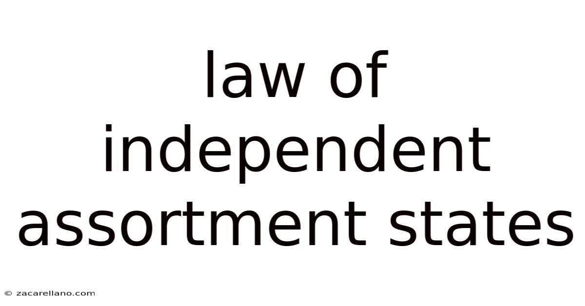 Law Of Independent Assortment States