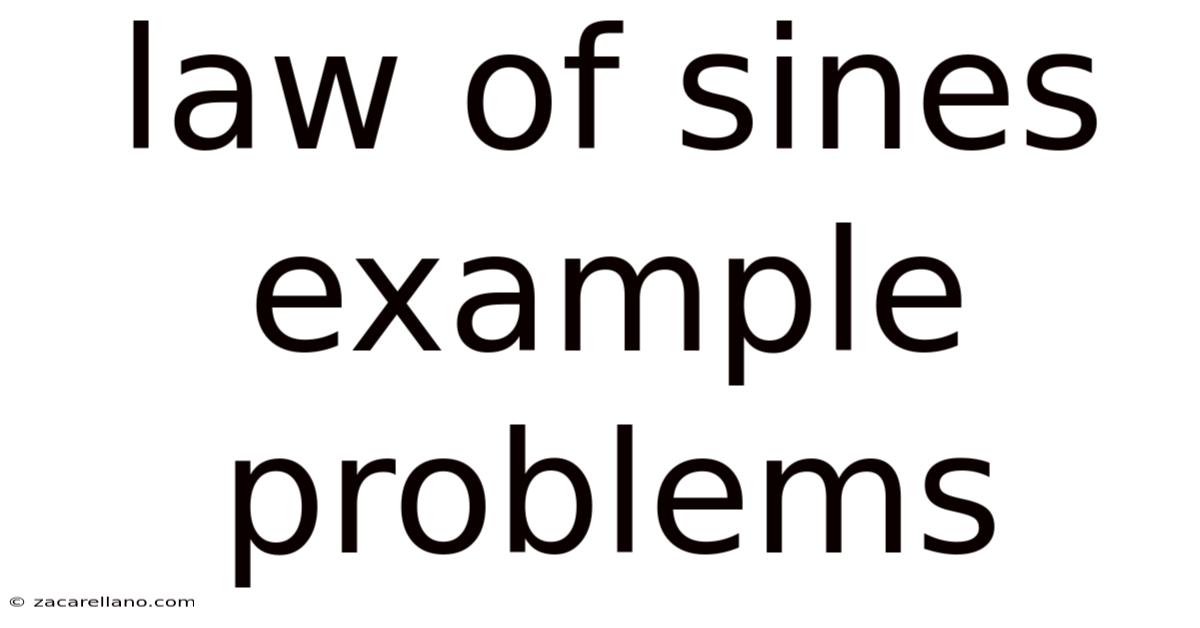 Law Of Sines Example Problems