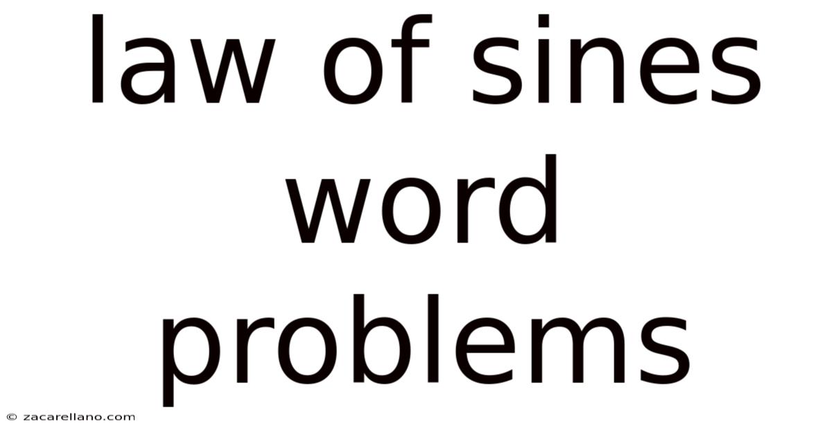 Law Of Sines Word Problems