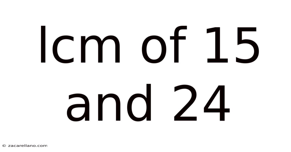 Lcm Of 15 And 24