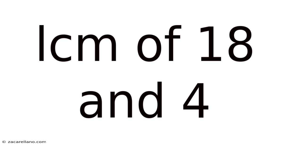 Lcm Of 18 And 4