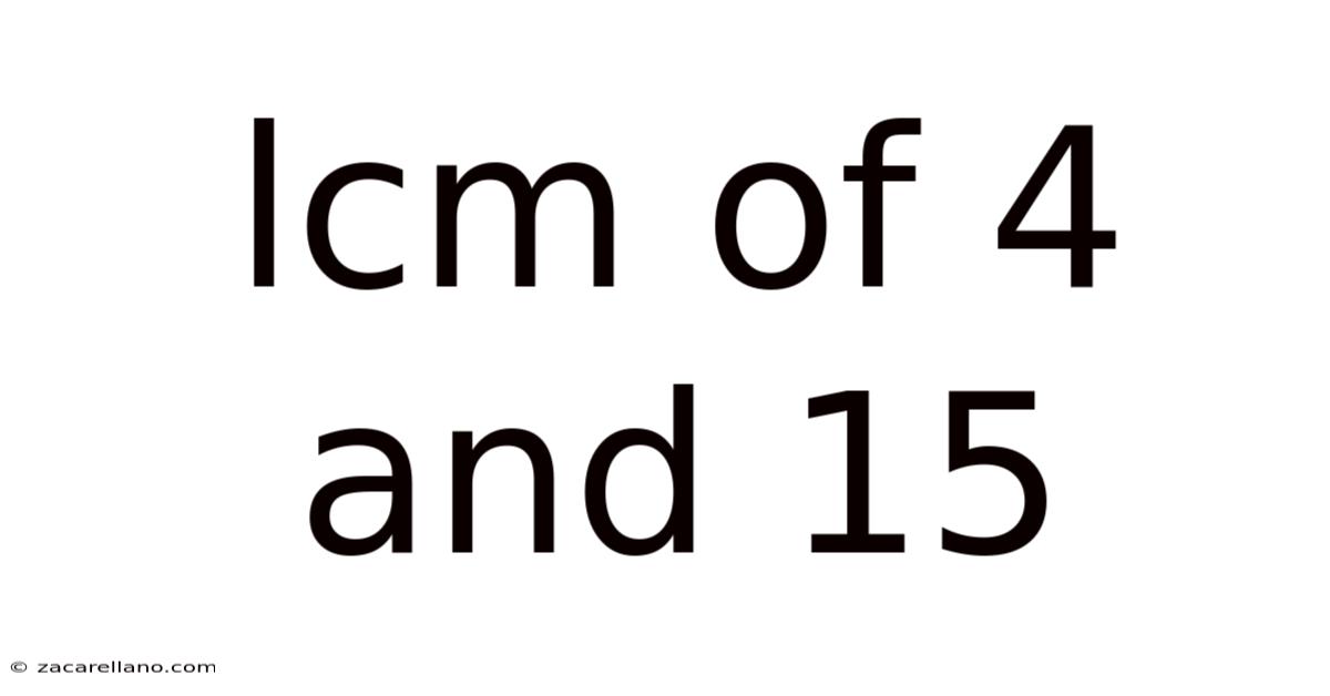 Lcm Of 4 And 15