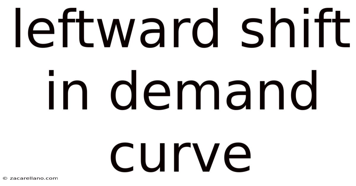 Leftward Shift In Demand Curve