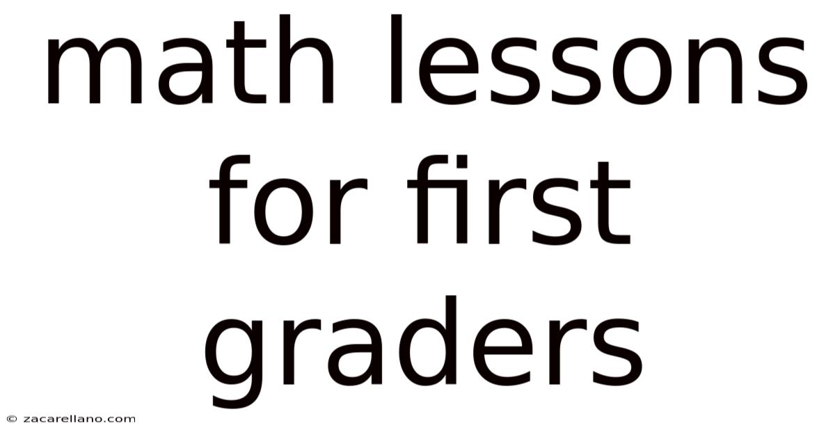 Math Lessons For First Graders