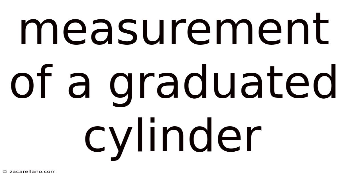 Measurement Of A Graduated Cylinder