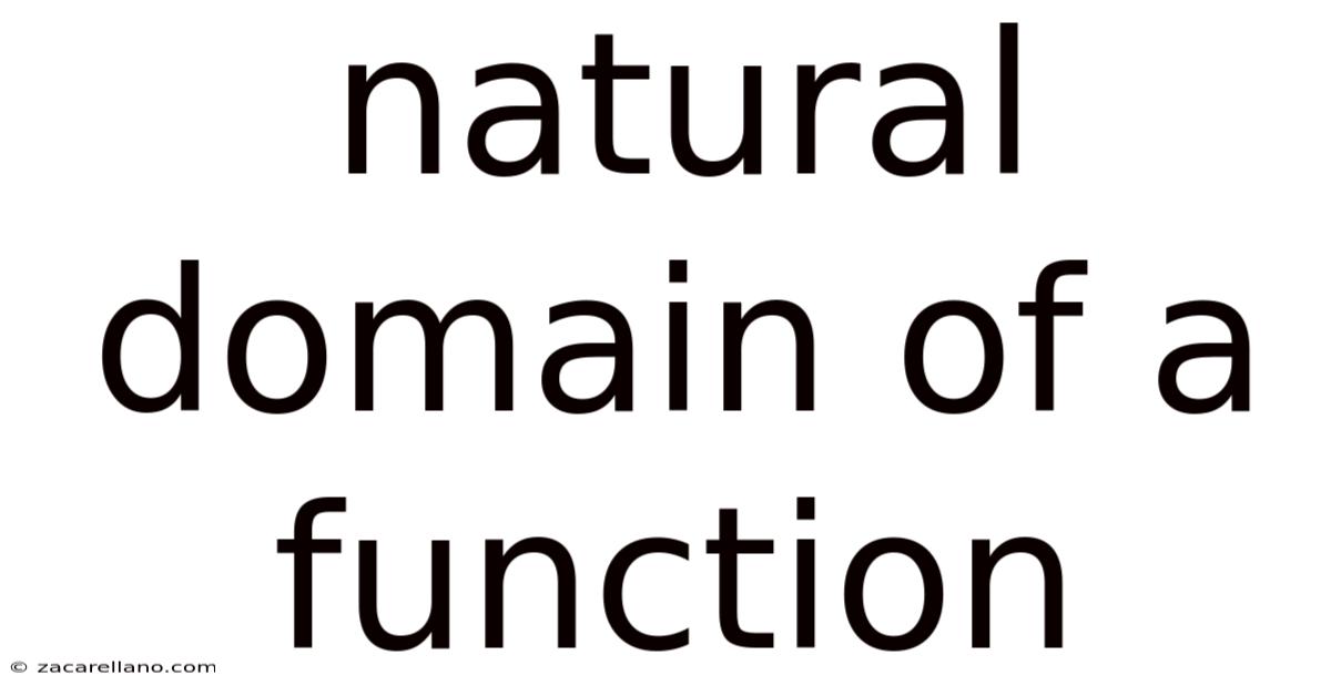 Natural Domain Of A Function