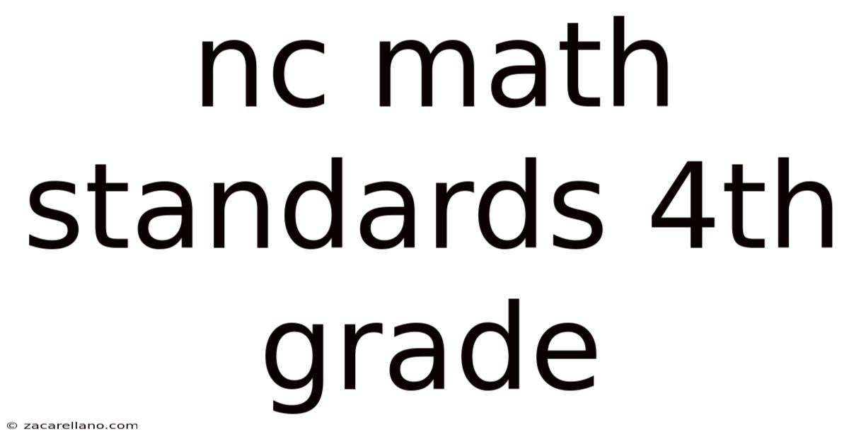 Nc Math Standards 4th Grade