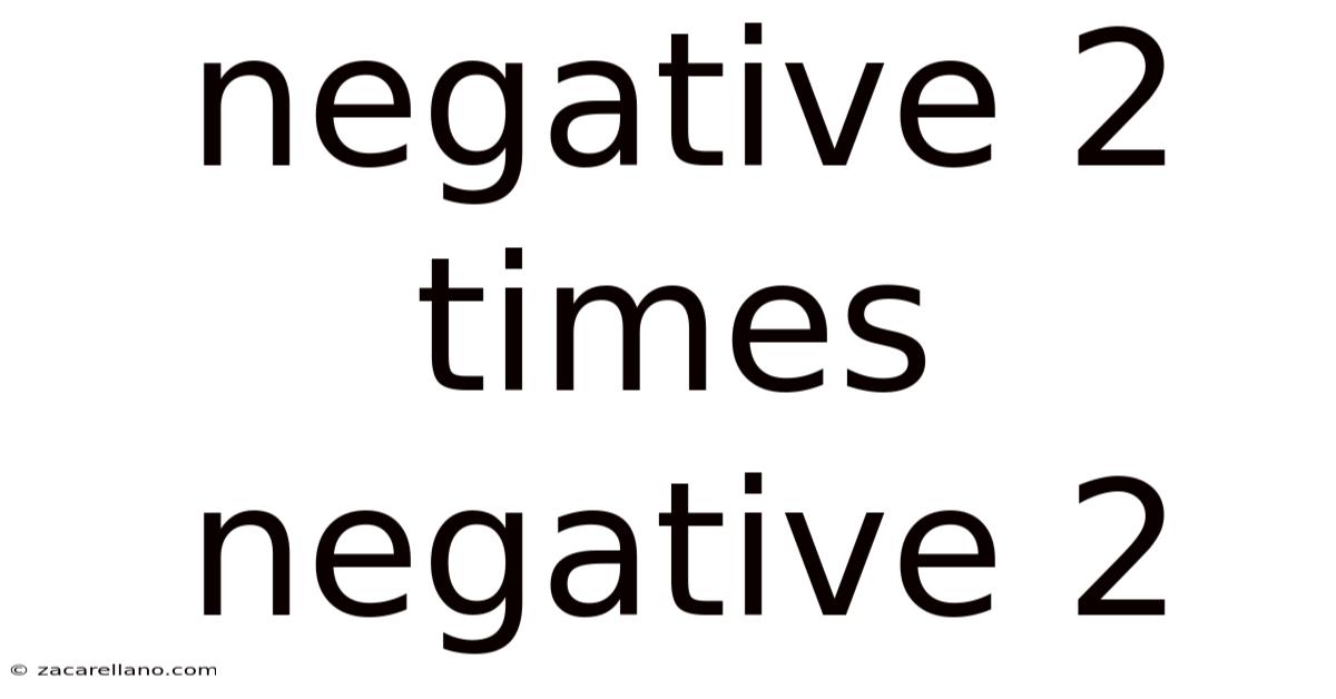 Negative 2 Times Negative 2