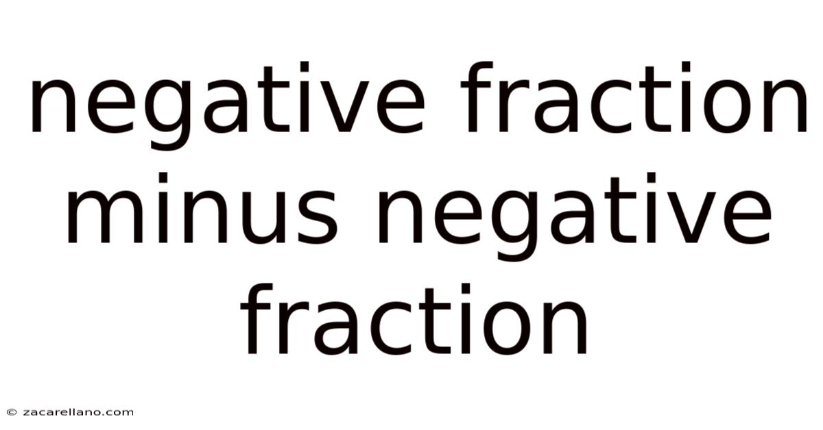 Negative Fraction Minus Negative Fraction