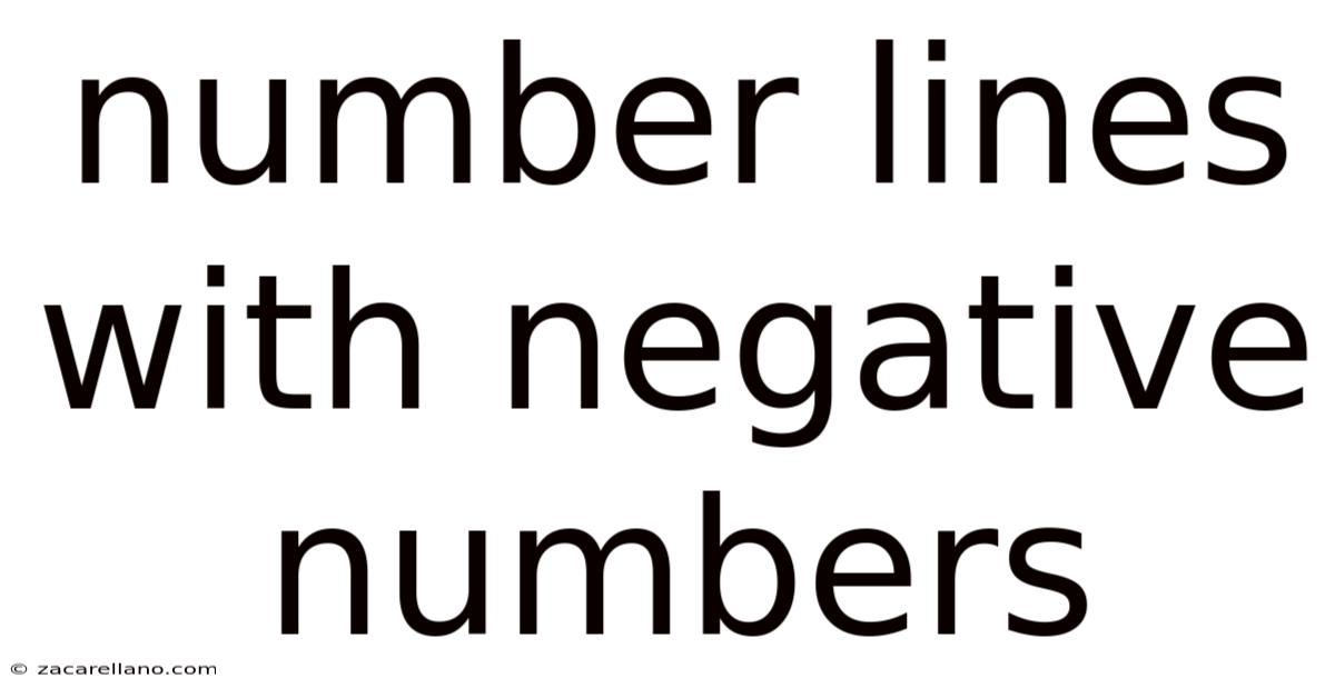 Number Lines With Negative Numbers