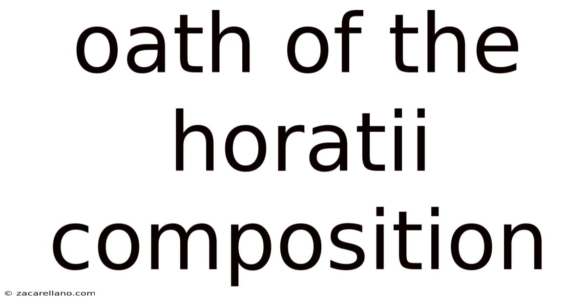 Oath Of The Horatii Composition