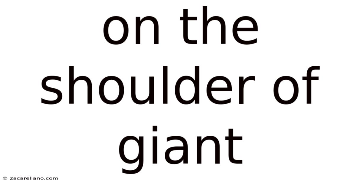On The Shoulder Of Giant