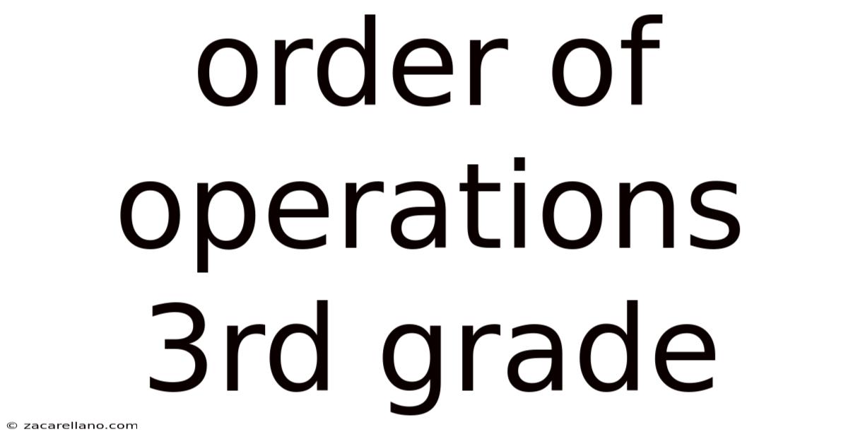 Order Of Operations 3rd Grade