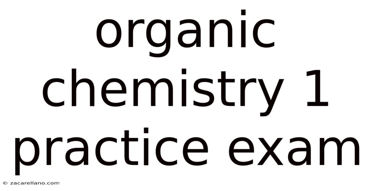 Organic Chemistry 1 Practice Exam