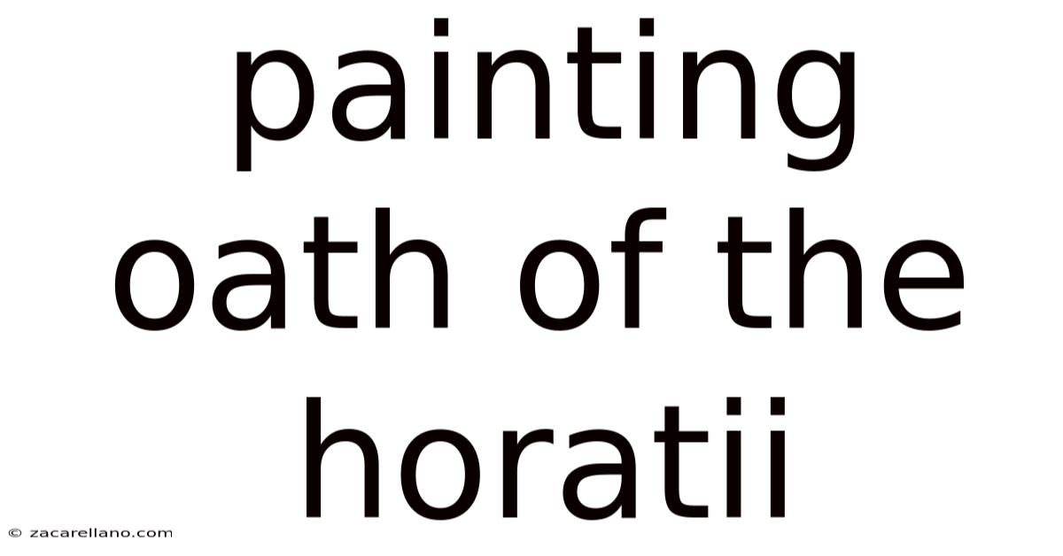 Painting Oath Of The Horatii