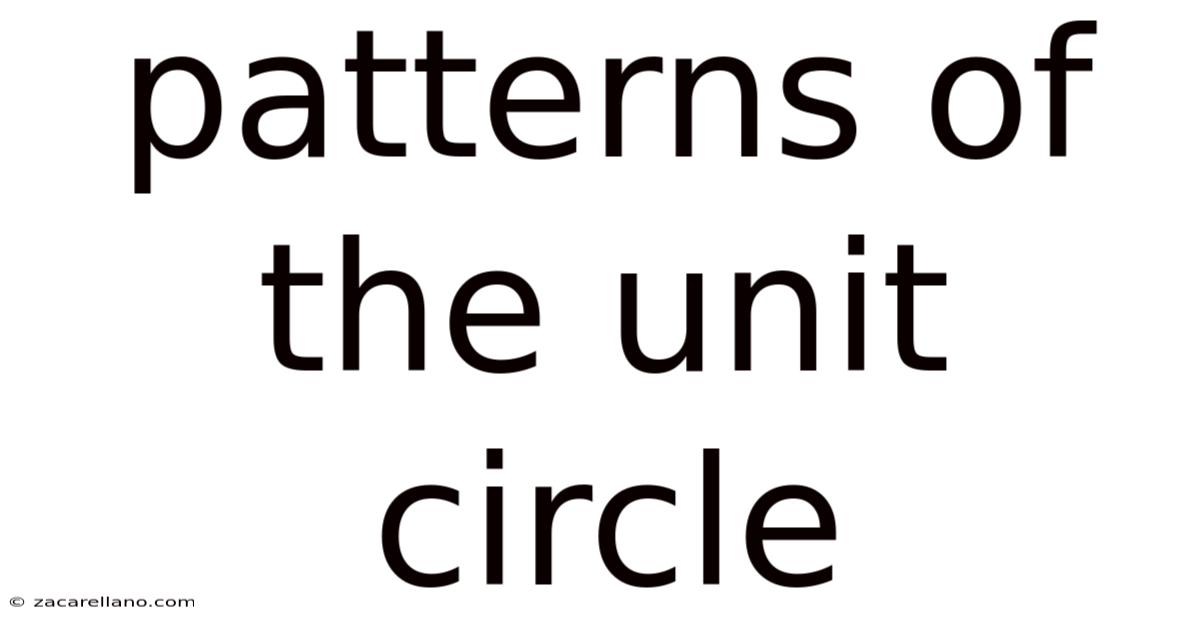 Patterns Of The Unit Circle