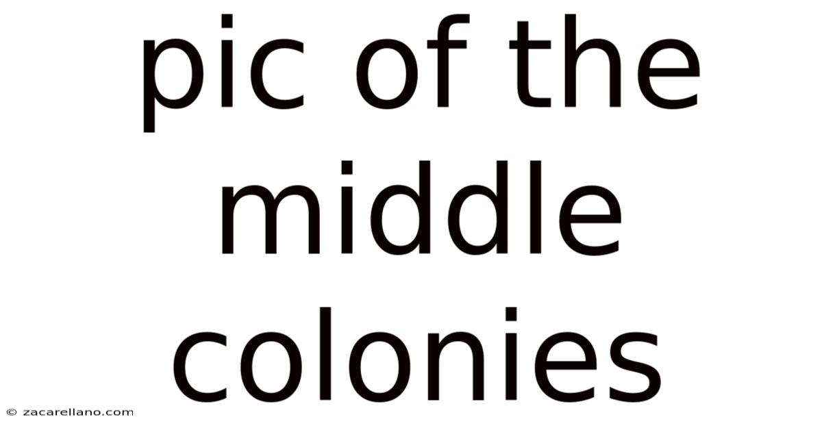 Pic Of The Middle Colonies