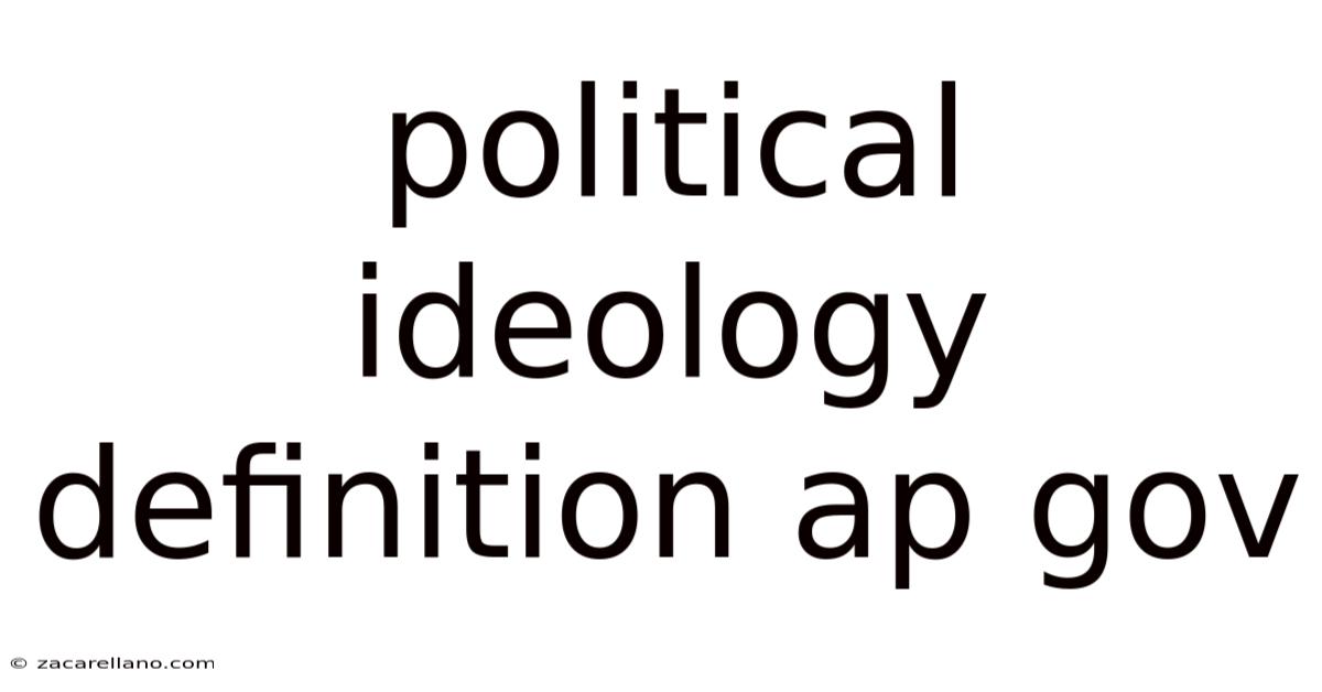 Political Ideology Definition Ap Gov