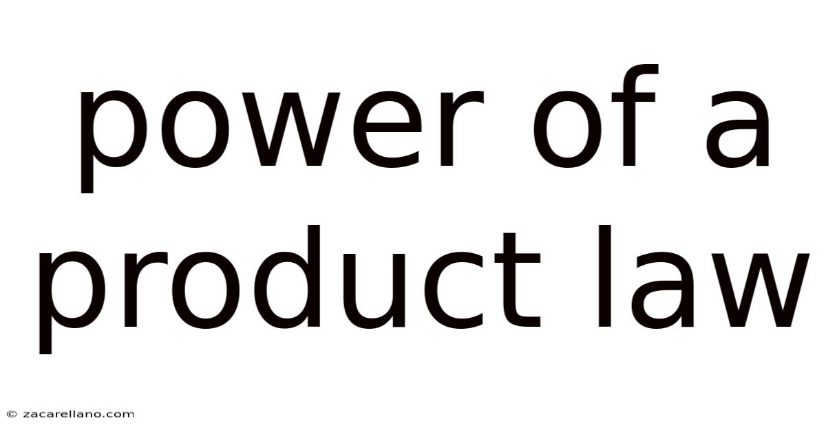 Power Of A Product Law