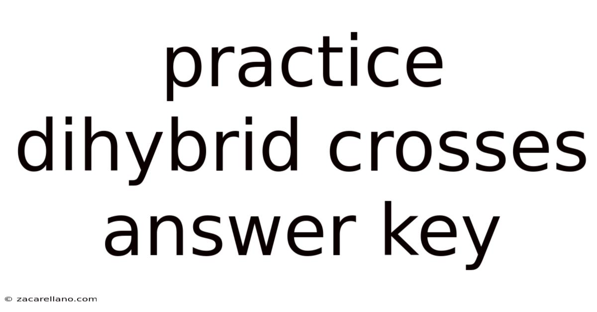 Practice Dihybrid Crosses Answer Key