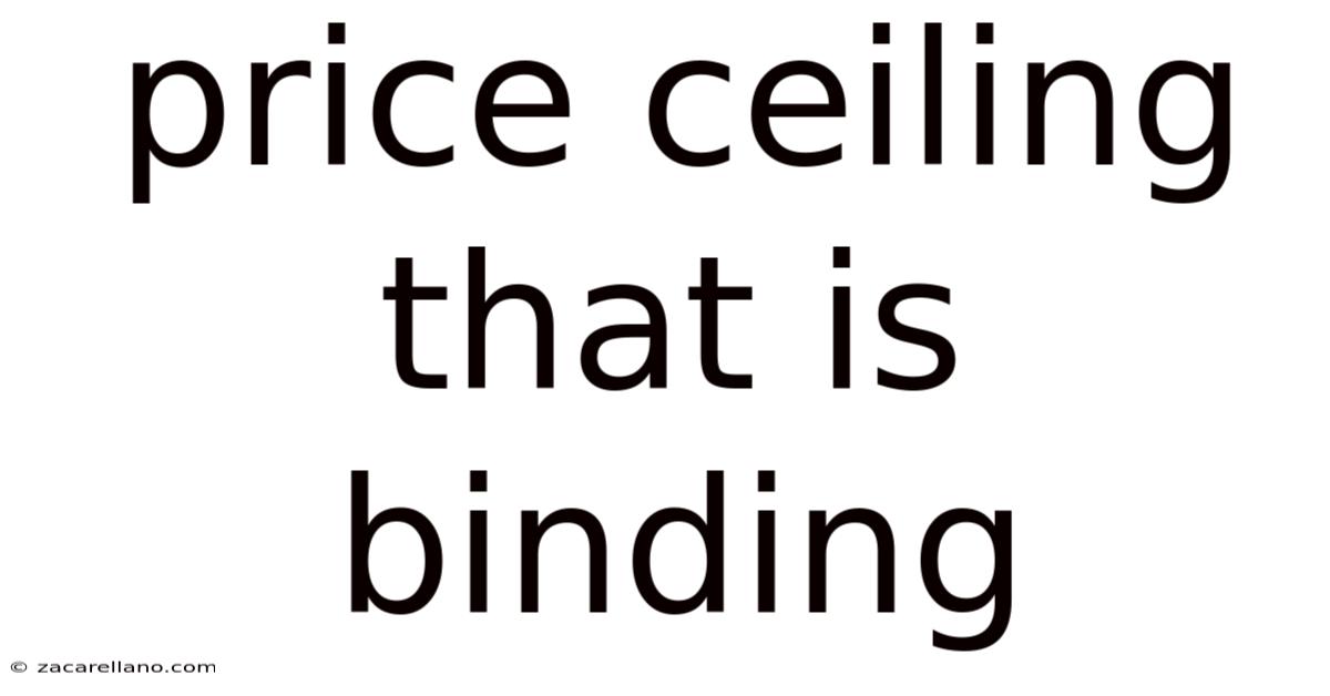 Price Ceiling That Is Binding