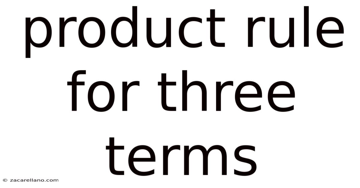 Product Rule For Three Terms