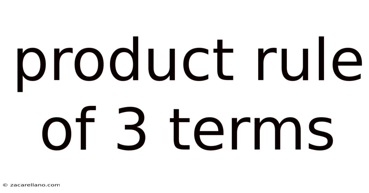 Product Rule Of 3 Terms