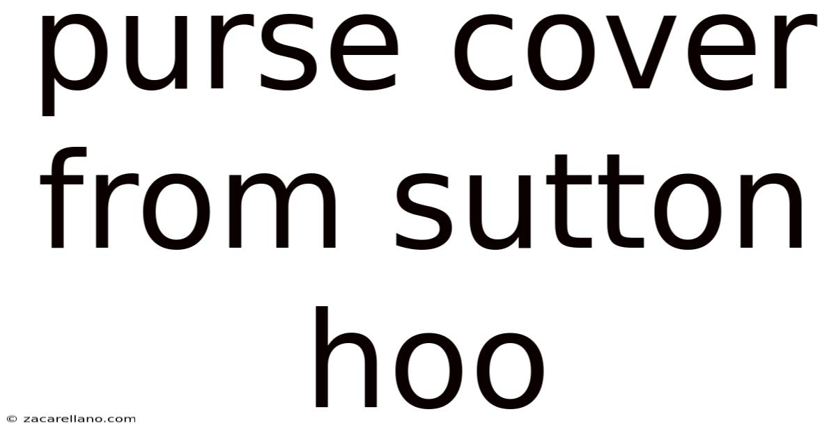 Purse Cover From Sutton Hoo