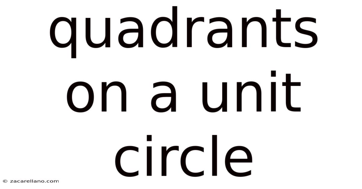Quadrants On A Unit Circle