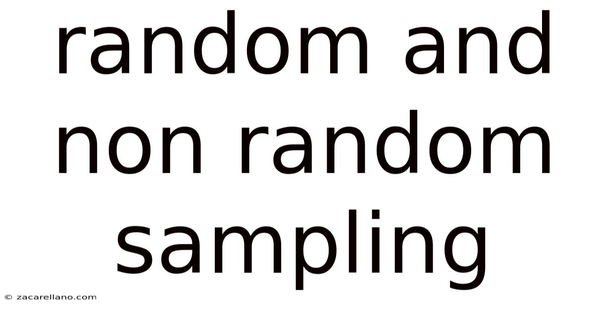 Random And Non Random Sampling