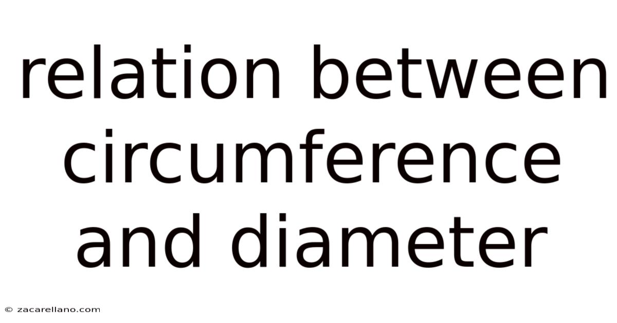 Relation Between Circumference And Diameter