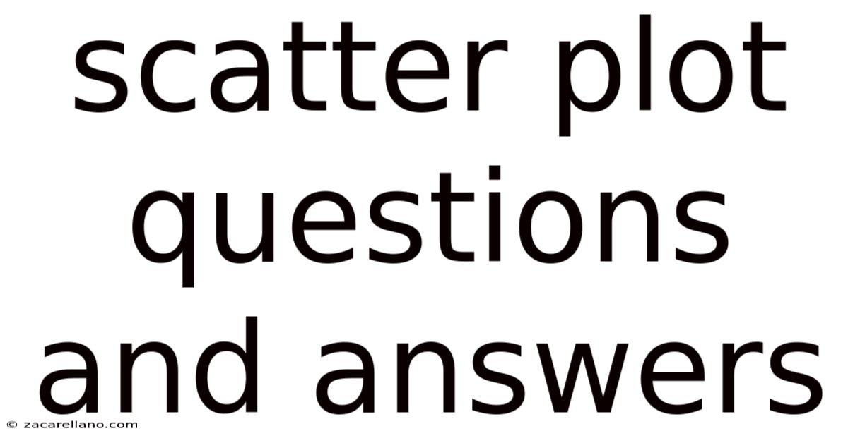 Scatter Plot Questions And Answers