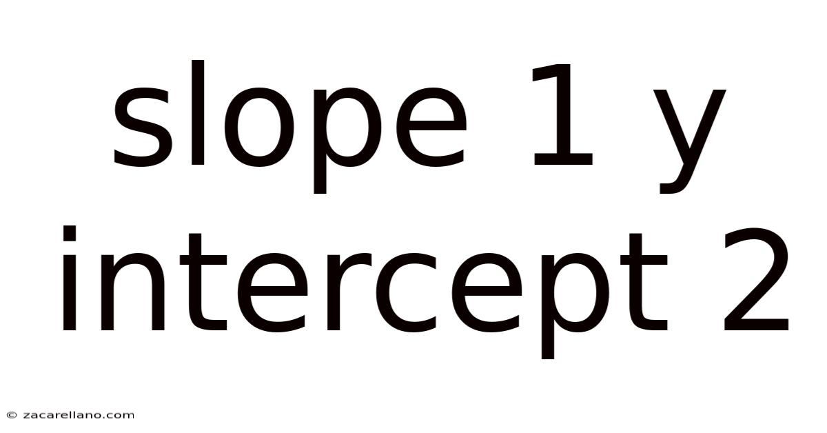 Slope 1 Y Intercept 2