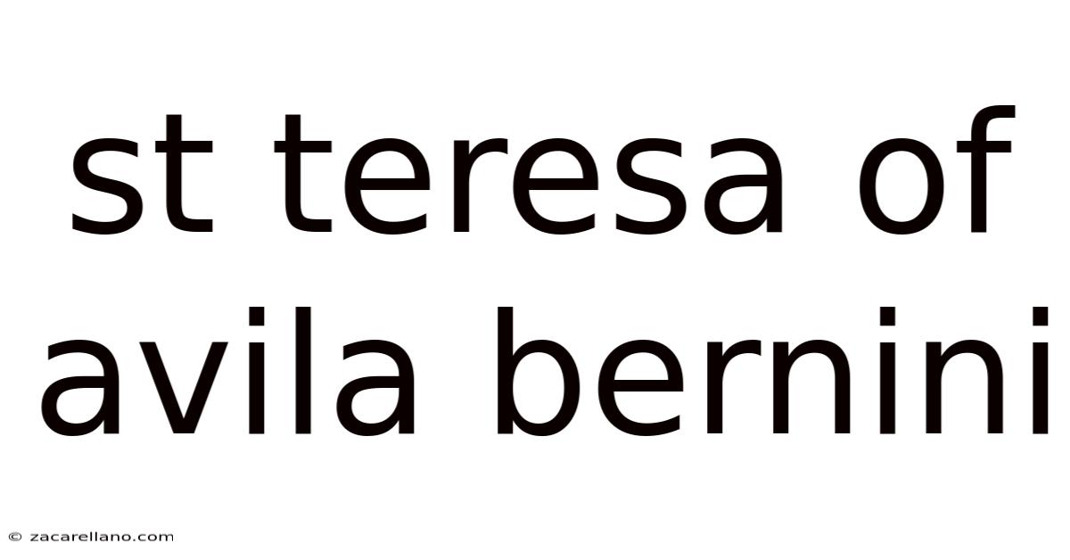 St Teresa Of Avila Bernini