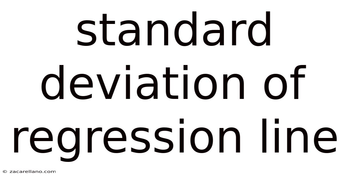 Standard Deviation Of Regression Line
