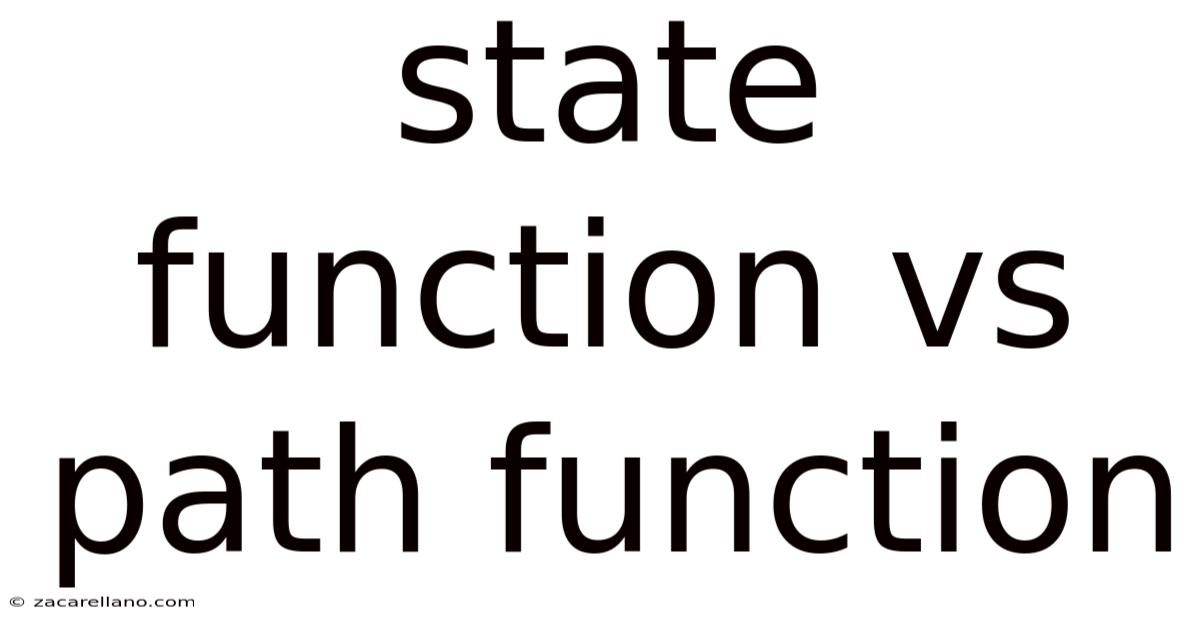 State Function Vs Path Function